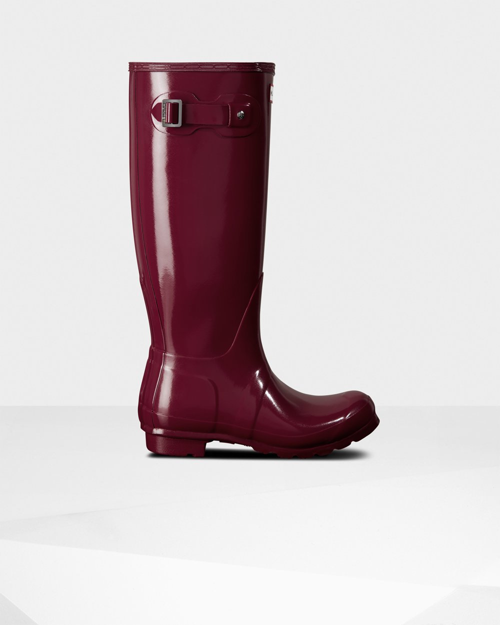 Women Hunter Original Gloss | Tall Rain Boots Claret/Red | NZ-39250-ZKNR